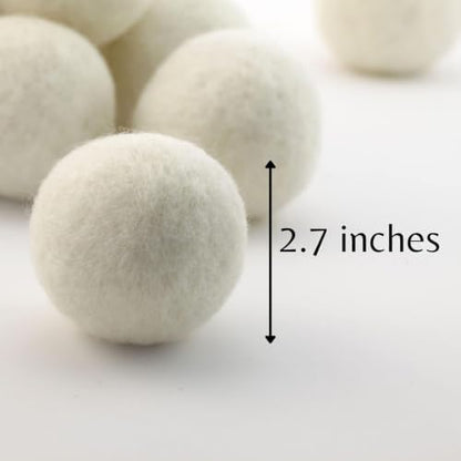 Woolbuddy Wool Felt Balls 12 PCS for Needle Felting 3 Size (3, 2.7, 2 Inch) - Image 2