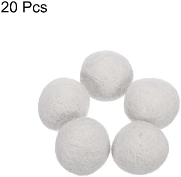 PATIKIL Wool Felt Balls Beads Wool Felting Pom 3cm 30mm White for Home Crafts Handcrafts Project DIY Pack of 20 - Image 3