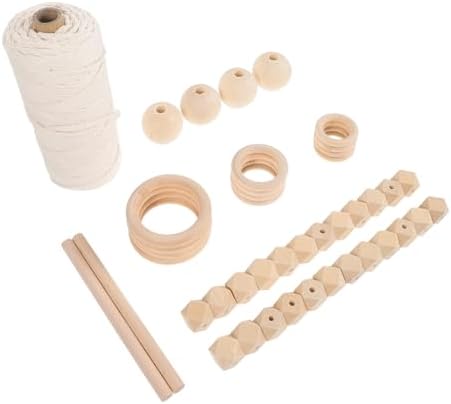 CORHAD DIY Macrame Kit for Adults Full Set Cotton Ropes Beads Rings Wall Art Woven Tapestry Kit by CORHAD