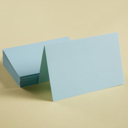 50 Pack Blank Folded Cardstock Cards, Light Blue, 4x6 - Image 4