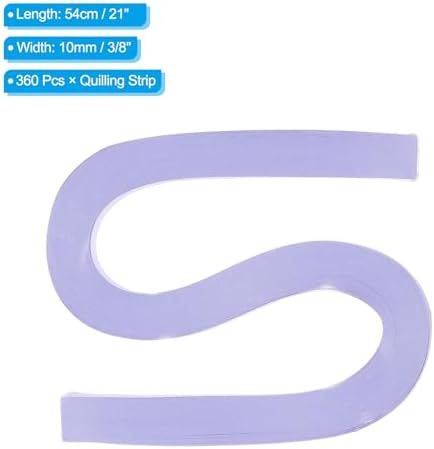 PATIKIL 360pcs Quilling Paper Strips Paper Flowers Quilling Kits 3/8"(10mm) Origami Paper for Adults Beginner Art Craft, 21"(54cm) Lilac - Image 2