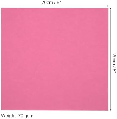 MECCANIXITY 100 Sheets Origami Paper Double Sided 8x8 Inch(20x20cm) Square Sheet for Art Craft Project, Beginners, Gifts Decor, Rose Red - Image 2