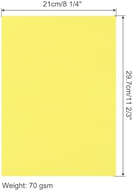 MECCANIXITY 100 Sheet Origami Paper Double Sided Bright Yellow 11.7 x 8.3 Inch Square Sheet for Art Craft Project, Beginners, Gifts Decor - Image 2