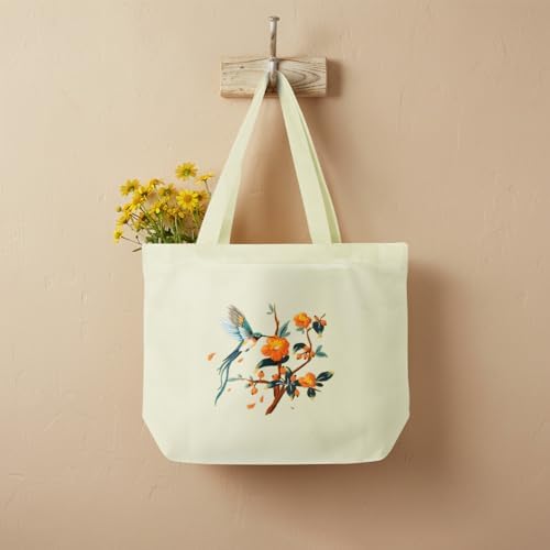 ERKOON Canvas Tote Bag Embroidery Kit for Beginners, Floral Arts Crafts Cross Stitch Kits for Adults Including Stamped Embroidery Bag with Hoops, Needle, Instruction and Color Threads (Hummingbird) - Image 5