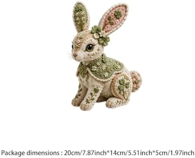 Woodland Friends DIY Felt Patchwork Kit, Pastoral Wild Creatures Handicraft Activity, Textile Hobby, DIY Fabric Animal, Unique Roseate Doll Ornament (Rabbit) - Image 7