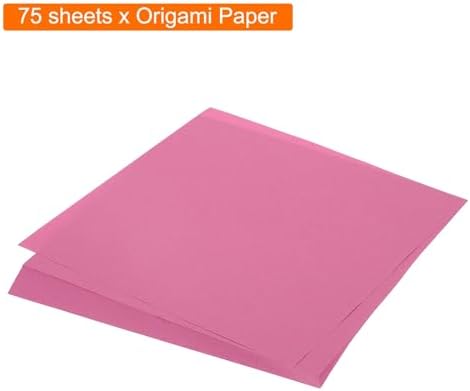 MECCANIXITY 75 Sheet Origami Paper Double Sided 8x8" Rose Red - Image 3