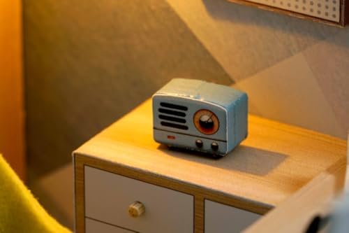 DIY Miniature Dollhouse Kits - Wooden Mini Model House with LED Lights, Tiny Furniture & Accessories – Craft Building Kits for Teens & Adults (Study Room) – Birthday Valentine's Gift - Image 3