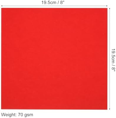 MECCANIXITY 50 Sheets Origami Paper Double Sided 8x8 Inch(20x20cm) Square Sheet for Art Craft Project, Beginners, Gifts Decor, Bright Red - Image 2