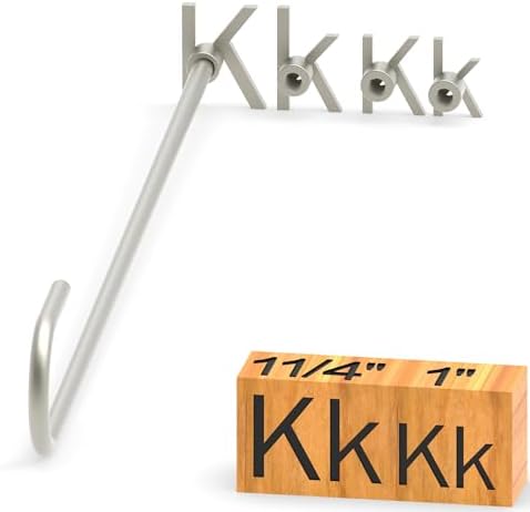 4Pcs Letters Branding Iron for Wood, Leather Branding Stamp (K k) by PKPKAUT