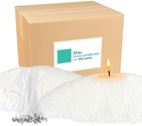 10LB Natural Pearled Candle Making Kit with 100 Cotton Wicks, Reusable and Refillable Pearled Candles for DIY Sand Candle Making - Image 4