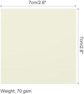 MECCANIXITY 100 Sheet Origami Paper Double Sided Cream White 2.5x2.5 Inch Square Sheet for Art Craft Project, Beginners, Gift Decoration - Image 2