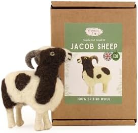 Wizardi Beginner Needle Felting Kit for Adults - Jacob Sheep. Animal Felting Kit 12cm Tall. Felting Tools. Wool Felting Supplies. Felt Crafts. Wool Felt. The Makerss - Image 2