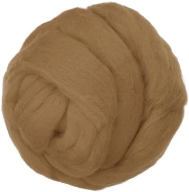 PATIKIL Wool Roving Yarn, 150G/5.3OZ Soft Felting Wool Pure Chunky Roving Yarn Bulk for Needle Felting Knitting Blanket Spinning Weaving DIY Craft, Coffee by PATIKIL