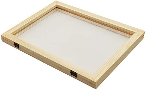 Worown A5 Paper Making Screens, Natural Wooden PaperMaking Mould & Deckle, Paper Making Frames for DIY Craft and Dried Flower Handcraft (7.5 x 10 Inch) by Worown