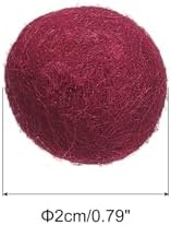 PATIKIL Wool Felt Balls Beads Wool Felting Pom 2cm 20mm Wine Red for Home Crafts Handcrafts Project DIY Pack of 5 - Image 2