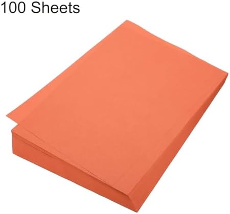 MECCANIXITY 100 Sheet Origami Paper Double Sided Orange 11.7 x 8.3 Inch Square Sheet for Art Craft Project, Beginners, Gifts Decor - Image 3
