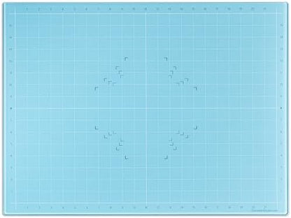 GLASSBOARD STUDIO Glass Craft Mat - Magnetic, Heat & Scratch Resistant - For Crafting, Cutting, Painting, Mixed Media Artwork - Grid Lines, Non-Slip Rubber Feet (Ice 18"L x 24"W) by GlassboardStudio