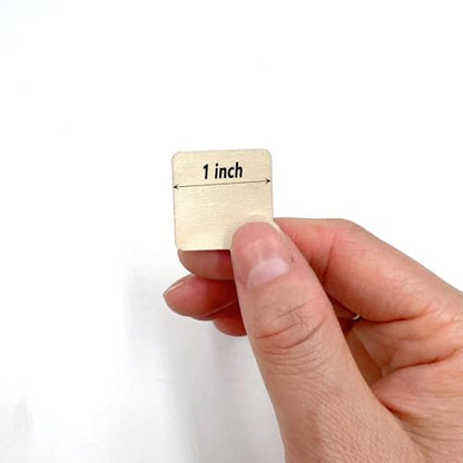 300 Pcs 1 Inch Unfinished Wood Pieces Blank Wood Squares Round Corner for Painting Writing Carving Letter Scrabble DIY (Square 1 x 1 x 0.12 inches) - Image 2