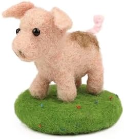 Wizardi Beginner Needle Felting Kit for Adults - Tiny Pig. Animal Felting Kit 4-5cm Tall. Felting Tools. Wool Felting Supplies. Felt Crafts. Wool Felt. The Makerss by Wizardi