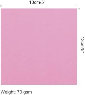 MECCANIXITY 100 Sheet Origami Paper Double Sided Pink 5x5 Inch Square Sheet for Art Craft Project, Beginners, Gifts Decor - Image 2