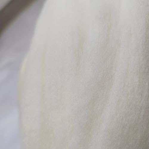 iMongol 100% Merino Wool Roving Top Yarn for Spinning Arm Knitting Felting Undyed Natural White Wool Combed Stuffing (2oz, Wool Top) - Image 5
