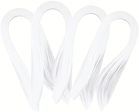 ODETOJOY White Quilling Paper Strips for Crafts Paper Quilling 3mm/5mm/7mm/10mm Set-120pcs, 54cm by ODETOJOY
