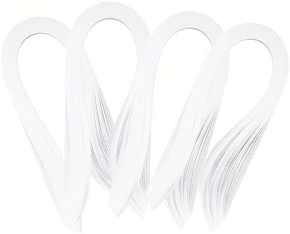 ODETOJOY White Quilling Paper Strips for Crafts Paper Quilling 3mm/5mm/7mm/10mm Set-120pcs, 54cm by ODETOJOY