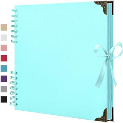 Scrapbook Album 12x12 Inch - Hardcover Kraft Paper Photo Album with 80 Pages, Memory Book for Wedding, Anniversary, Family, Christmas, Baby Shower, Ideal for Preserving Precious Moments by HoneyTolly