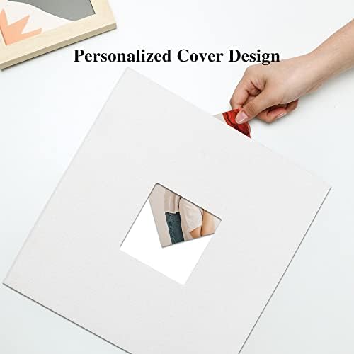 Vienrose Large Photo Album Self Adhesive for 4x6 8x10 Pictures Linen Scrapbook Album DIY 40 Blank Pages with A Metallic Pen - Image 2