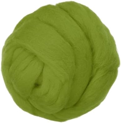 PATIKIL Wool Roving Yarn, 150G/5.3OZ Soft Felting Wool Pure Chunky Roving Yarn Bulk for Needle Felting Knitting Blanket Spinning Weaving DIY Craft, Light Green by PATIKIL