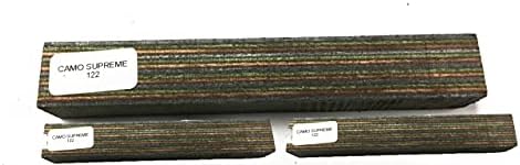 Pen Kit Mall - 3 pack Spectraply .75 x .75 x .5.25 Wood Turners Pen Blanks Vibrant Colors Colored Dyed Birch (122 Camo Supereme) by Pen+Kit+Mall