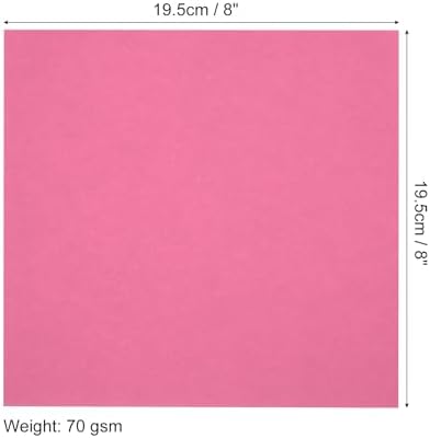 MECCANIXITY 50 Sheets Origami Paper Double Sided 8x8 Inch(20x20cm) Square Sheet for Art Craft Project, Beginners, Gifts Decor, Rose Red - Image 2