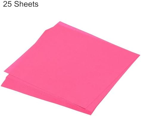 MECCANIXITY 25 Sheet Origami Paper Double Sided Fluorescent Pink 3x3 Inch Square Sheet for Art Craft Project, Beginners, Gifts Decor - Image 3