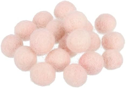 PATIKIL Wool Felt Balls Beads Wool Felting Pom 1cm 10mm Pale Pink for Home Decor DIY Crafts Handcrafts Project Pack of 20 by PATIKIL