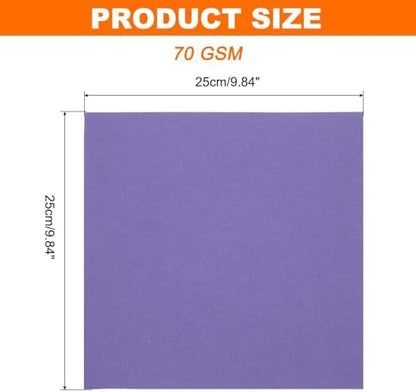 MECCANIXITY 75 Sheet Origami Paper Double Sided 10x10" Dark Purple - Image 2