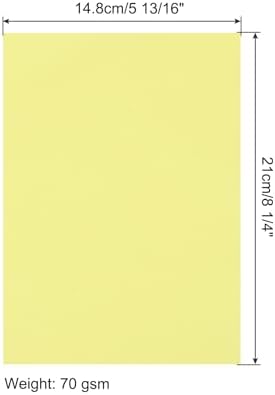 MECCANIXITY 100 Sheet Origami Paper Double Sided Light Yellow 8.3 x 5.8 Inch Square Sheet for Art Craft Project, Beginners, Gifts Decor - Image 2