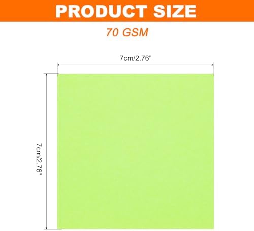 MECCANIXITY 75 Sheet Origami Paper Double Sided 3x3" Fluorescent Green - Image 2