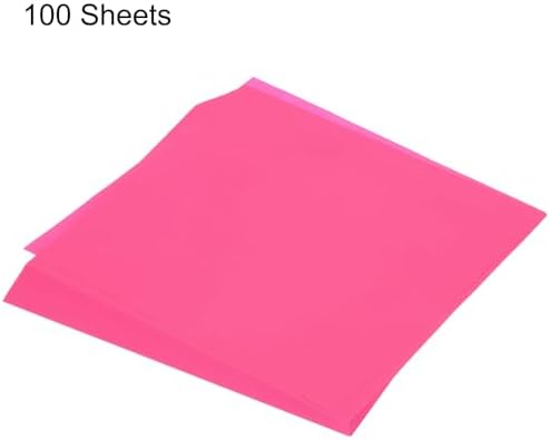 MECCANIXITY 100 Sheet Origami Paper Double Sided Fluorescent Pink 10x10 Inch Square Sheet for Art Craft Project, Beginners, Gifts Decor - Image 3