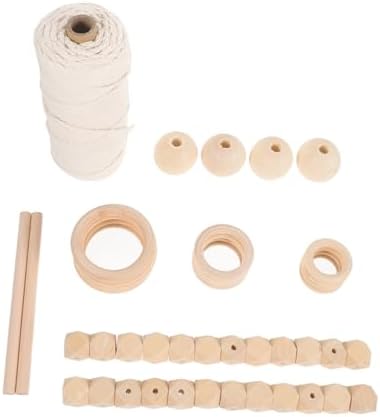 TOPPERFUN 1set Macrame Kit for Beginners Complete Macrame Tapestry Craft Kit Cotton Rope Beads and for Home Wall Art Decoration by Unknown