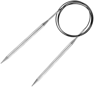 uxcell US 10.25(6.5mm) Knitting Circular Needle 40 Inch(100cm) Metal Round Stainless Steel Needle with Large Eye Sewing & Stitch Markers for Handmade Projects DIY Knit Blankets - Image 3