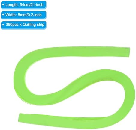 PATIKIL 360pcs Quilling Strips Paper 3/16"(5mm) 21"(54cm) Origami Paper Quilling Strip for Art DIY Hand Craft Christmas, Grass Green - Image 2