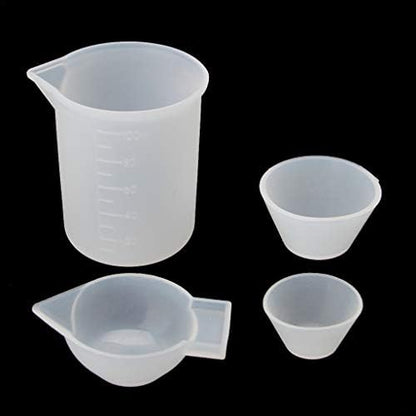 4 Pcs/Set Epoxy Resin Cups Kit Jewelry Resin Starter Tools for, Artwork, Jewelry Casting Measuring Spoons Double Sided - Image 3