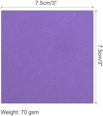 MECCANIXITY 25 Sheet Origami Paper Double Sided Deep Purple 3x3 Inch Square Sheet for Art Craft Project, Beginners, Gifts Decor - Image 2