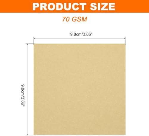 MECCANIXITY 75 Sheet Origami Paper Double Sided 4x4" Brown - Image 2