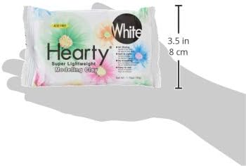 Padico Hearty Clay, White, Lightweight Air Dry Clay 50g (1.75 oz) | Fine & Smooth Texture Perfect for Dolls, Miniatures, Embellishments - Image 4