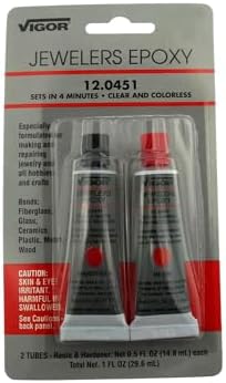 Vigor Jewelers Epoxy 2 Part Resin & Hardener Clear & Colorless Sets in 4 Minutes - Image 3