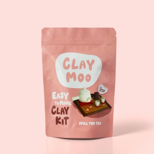 Tea Set Clay Kit – Air Dry Foam Clay Craft for Adults & Teens - Image 3