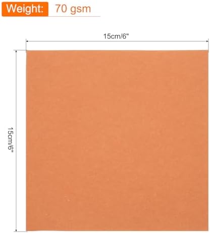 MECCANIXITY 75 Sheet Origami Paper Double Sided 6x6" Orange Red - Image 2