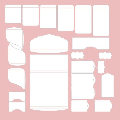 Junk Journal Waterfall Trifold Folio Template, Junk Journal Stencils Kit, DIY Junk Journal Paper, Blank Scrapbooking Thin Cardstock, Blank Journal Stencils for Hand Drawing - Image 5
