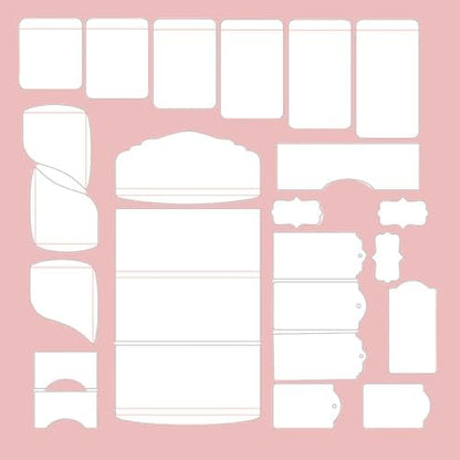 Junk Journal Waterfall Trifold Folio Template, Junk Journal Stencils Kit, DIY Junk Journal Paper, Blank Scrapbooking Thin Cardstock, Blank Journal Stencils for Hand Drawing - Image 5